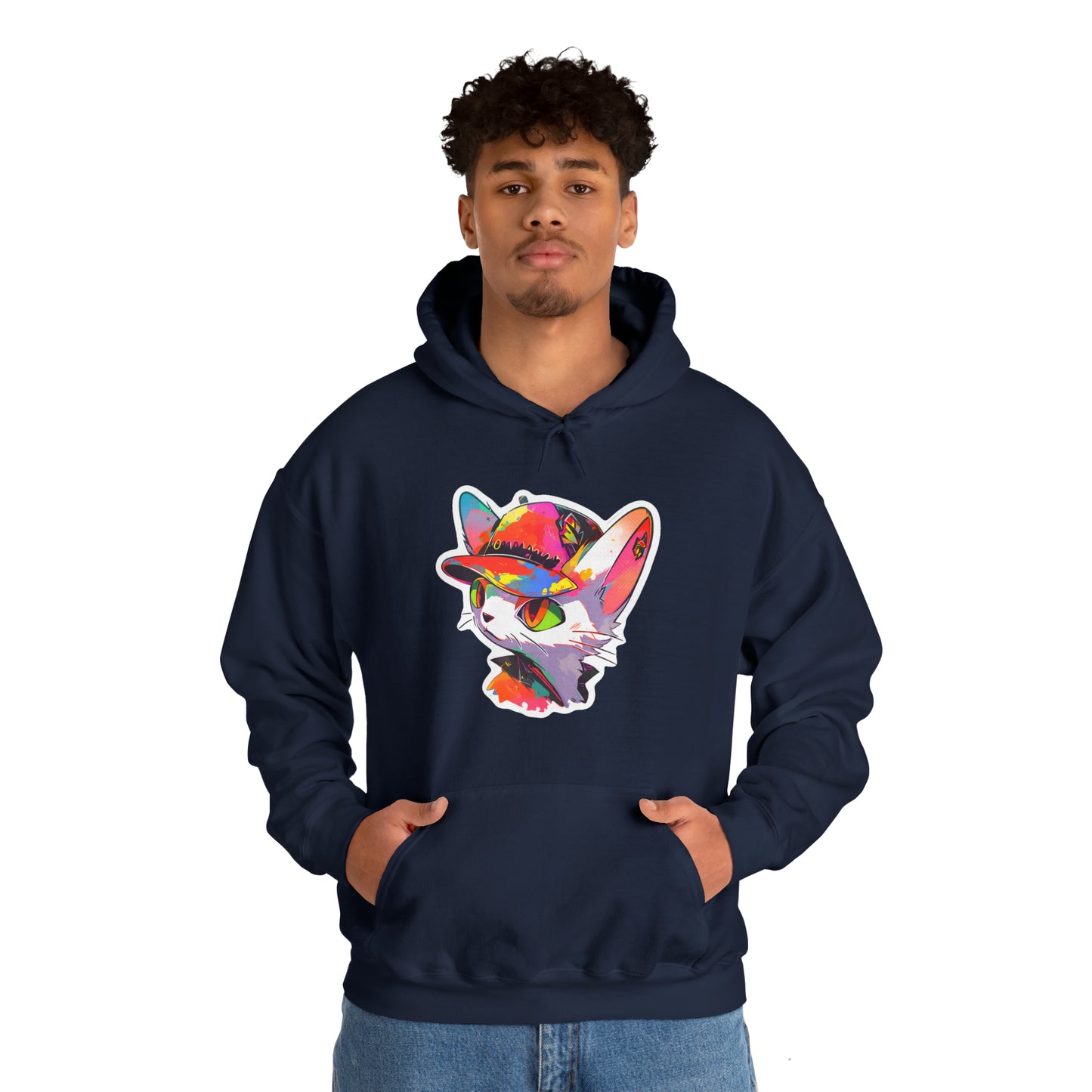 Derpy Ball Cap Kitty Cat Unisex Hooded Sweatshirt