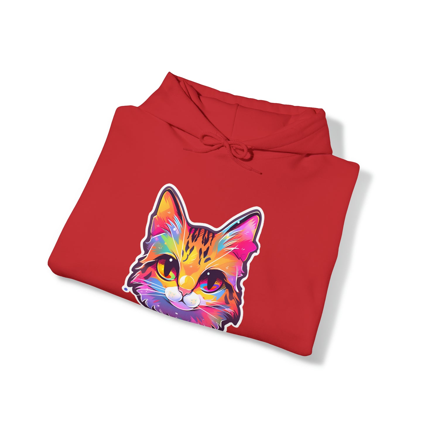 Rainbow Orange Cat Unisex Hooded Sweatshirt