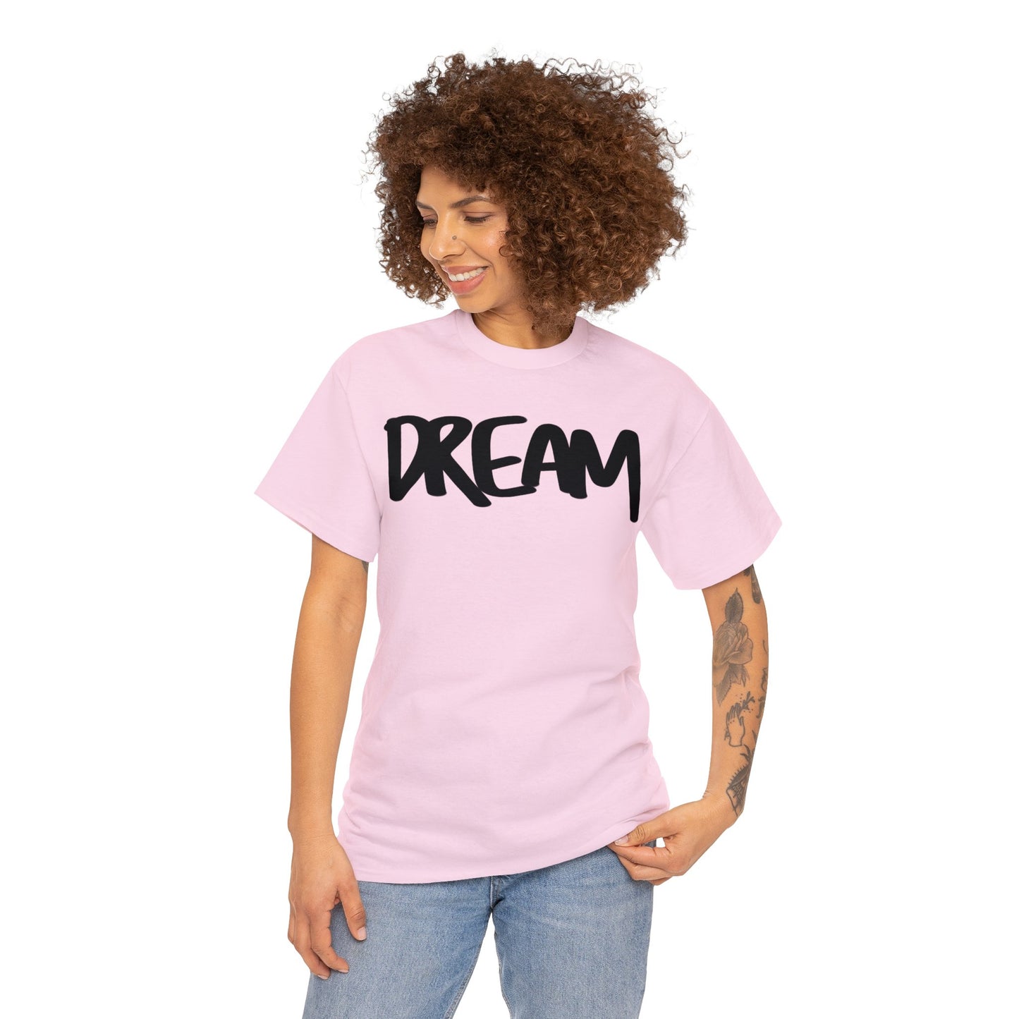 Dream Handwritten Black Text Unisex Cotton Tee