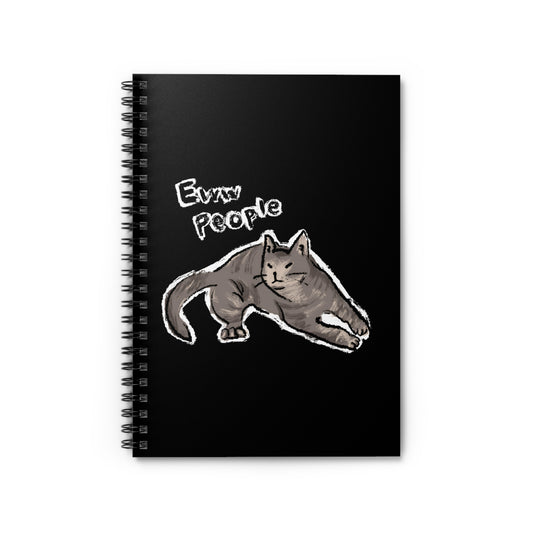 Funny Cat Meme Eww People Spiral Notebook - Ruled Line