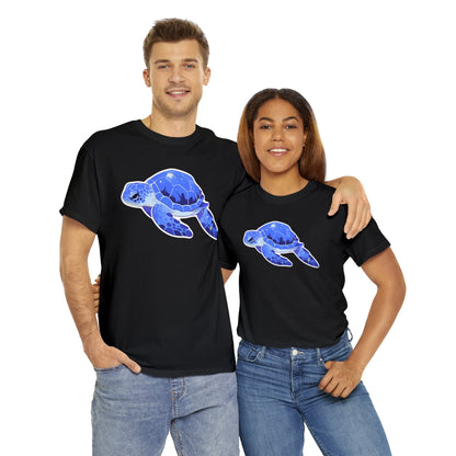 Very Azure Blue SeaTurtle Unisex Cotton Tee