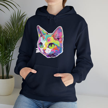 Short-haired Pastel Cat Unisex Hooded Sweatshirt