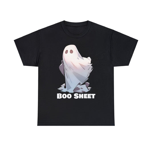 Boo Sheet Floating White Ghost Unisex Cotton Tee