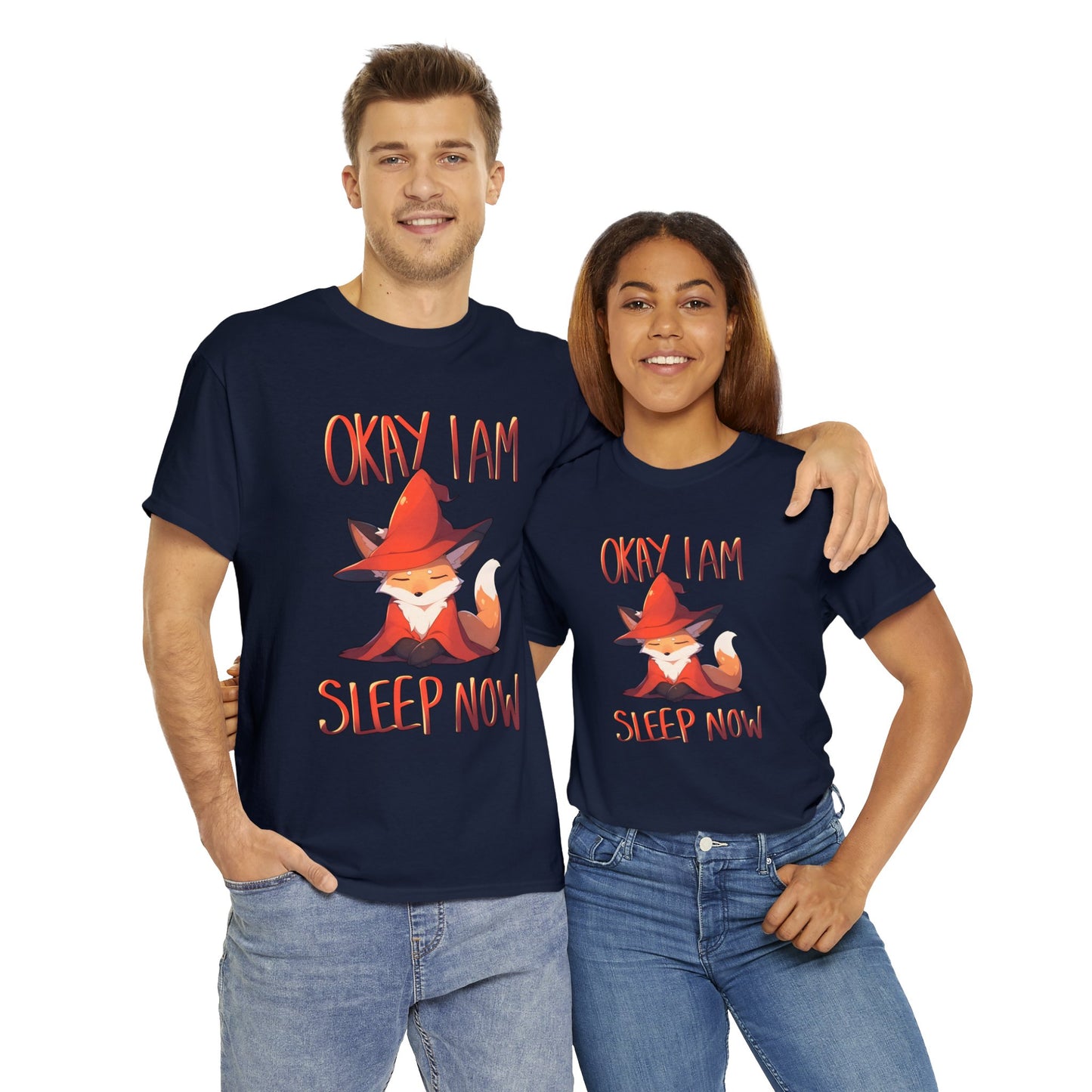 Okay I Am Sleep Now Cute Fox Wizard Unisex Cotton Shirt