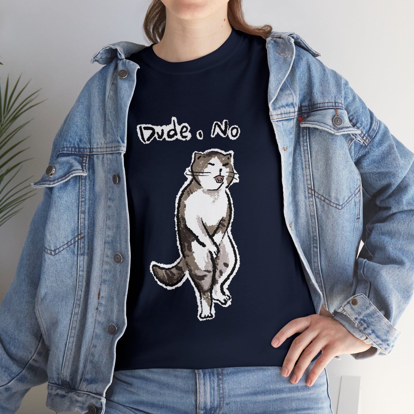 Funny Cat Meme Dude, No Unisex Heavy Tee