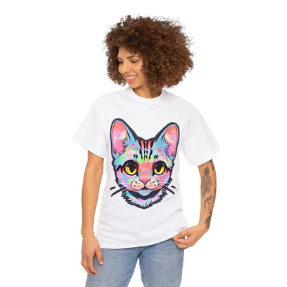 Pastel Pink Cat by Zeesdesign on Redbubble Unisex Cotton Tee