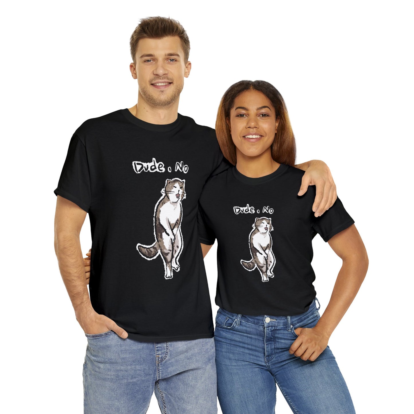 Funny Cat Meme Dude, No Unisex Heavy Tee