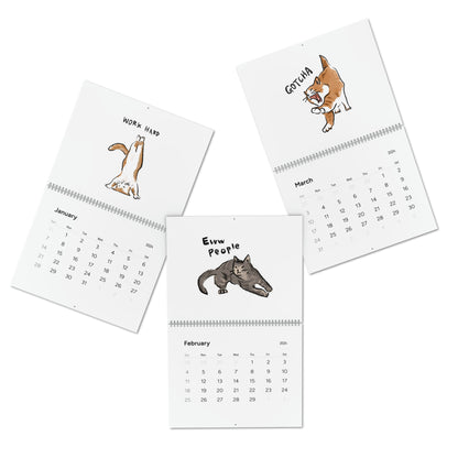 Funny Cat Meme Standard Wall Calendar (2024)