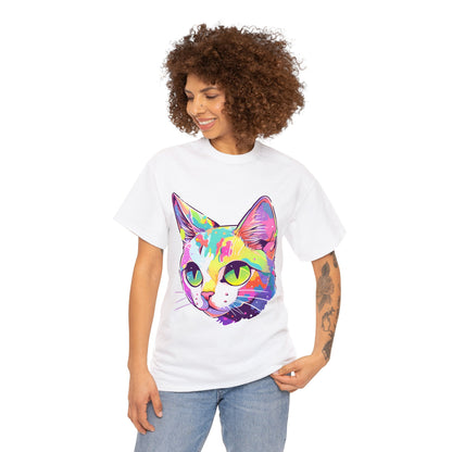 Short-haired Pastel Cat Unisex Cotton Tee