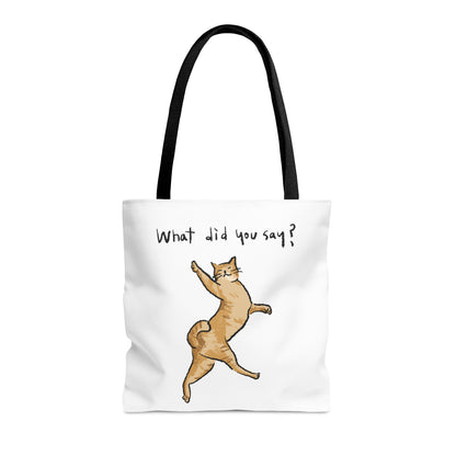 Funny Cat Meme What did you say Tote Bag (AOP)