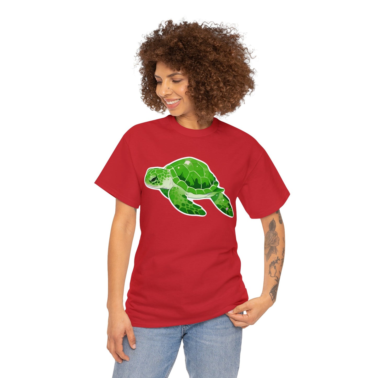 Very Green SeaTurtle Unisex Cotton Tee