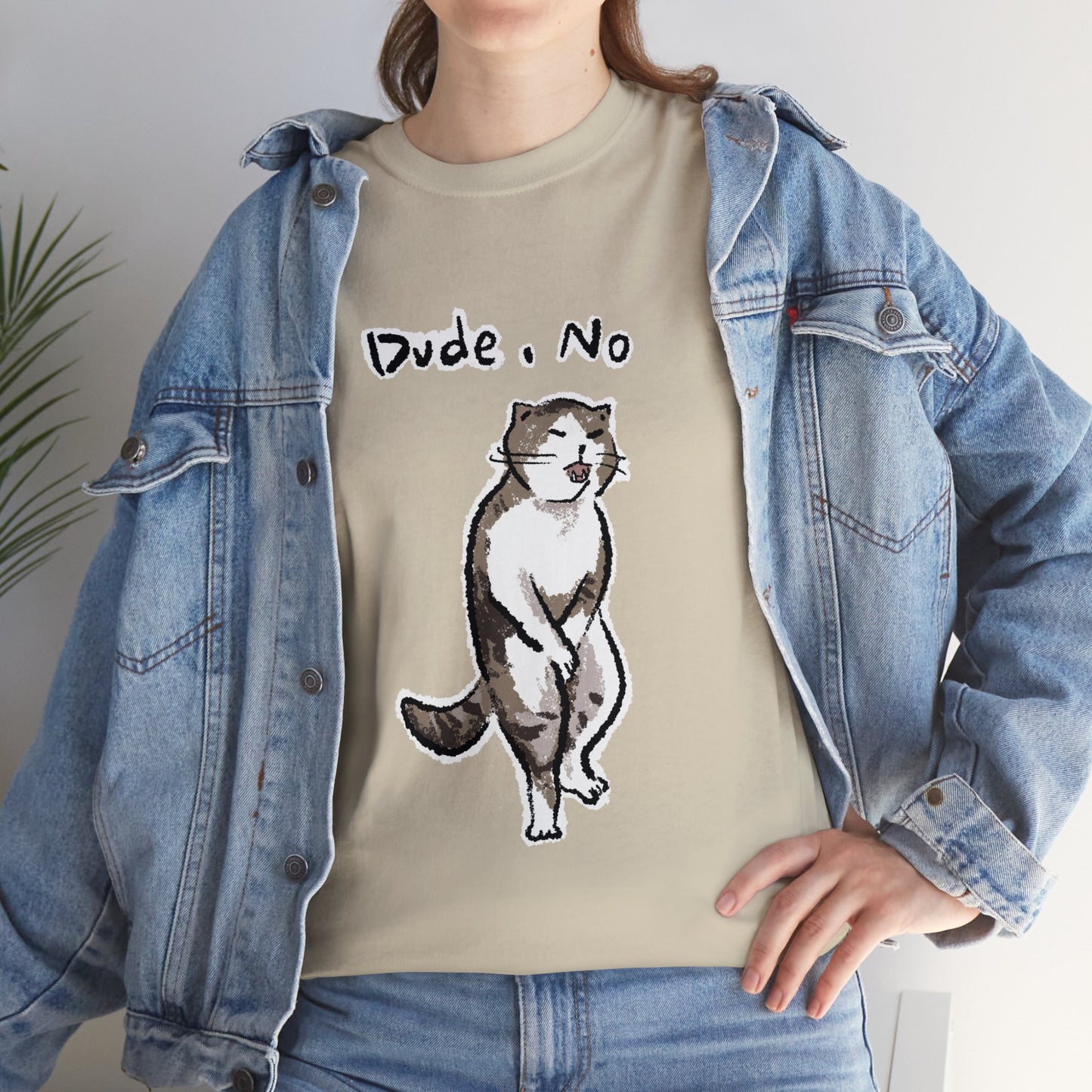 Funny Cat Meme Dude, No Unisex Heavy Tee