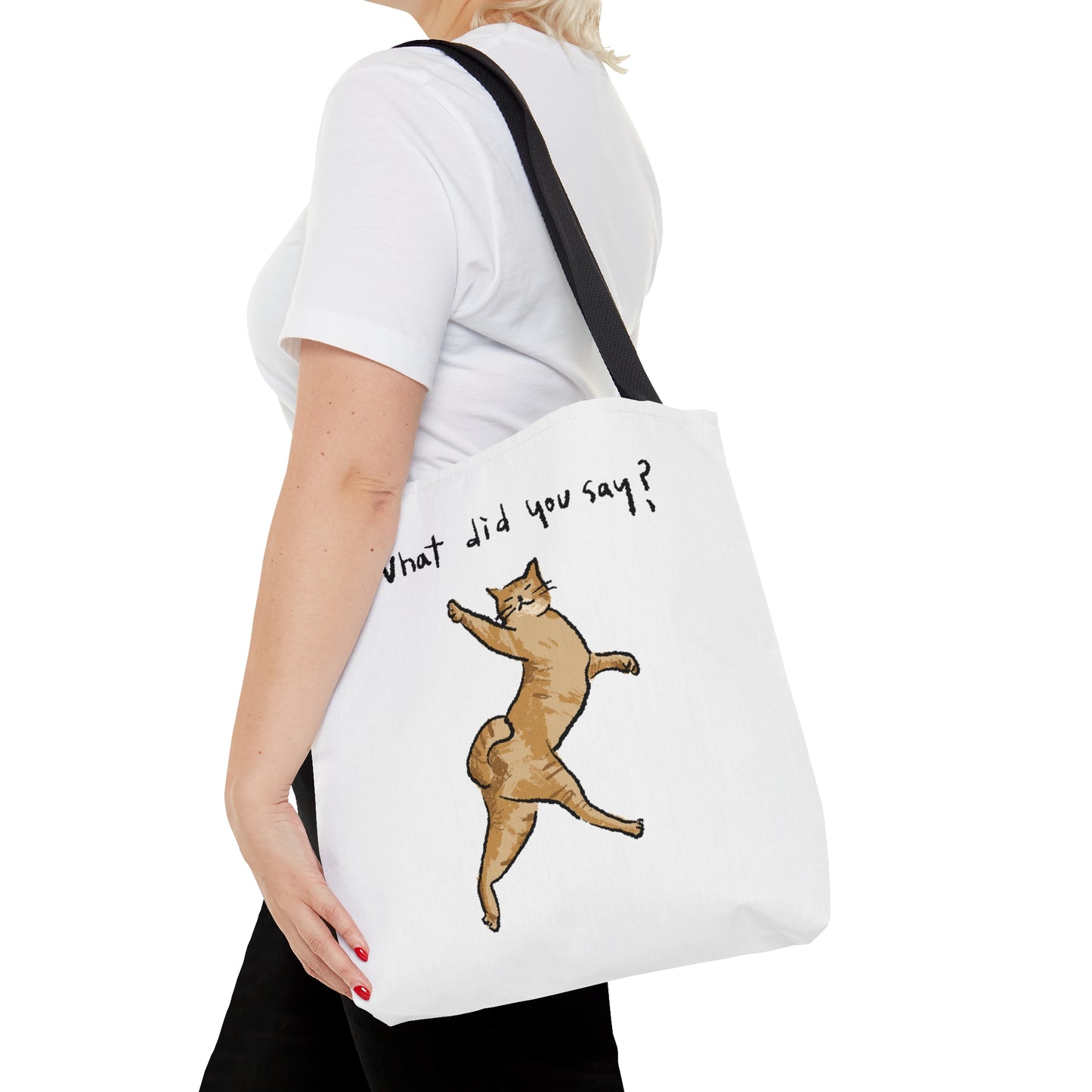 Funny Cat Meme What did you say Tote Bag (AOP)