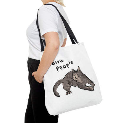 Funny Cat Meme Eww People Tote Bag (AOP)