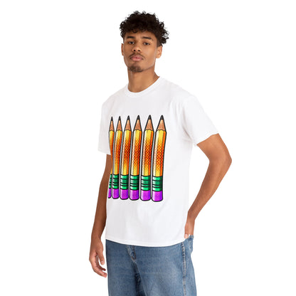 Comic Art Pencils Unisex Cotton Tee