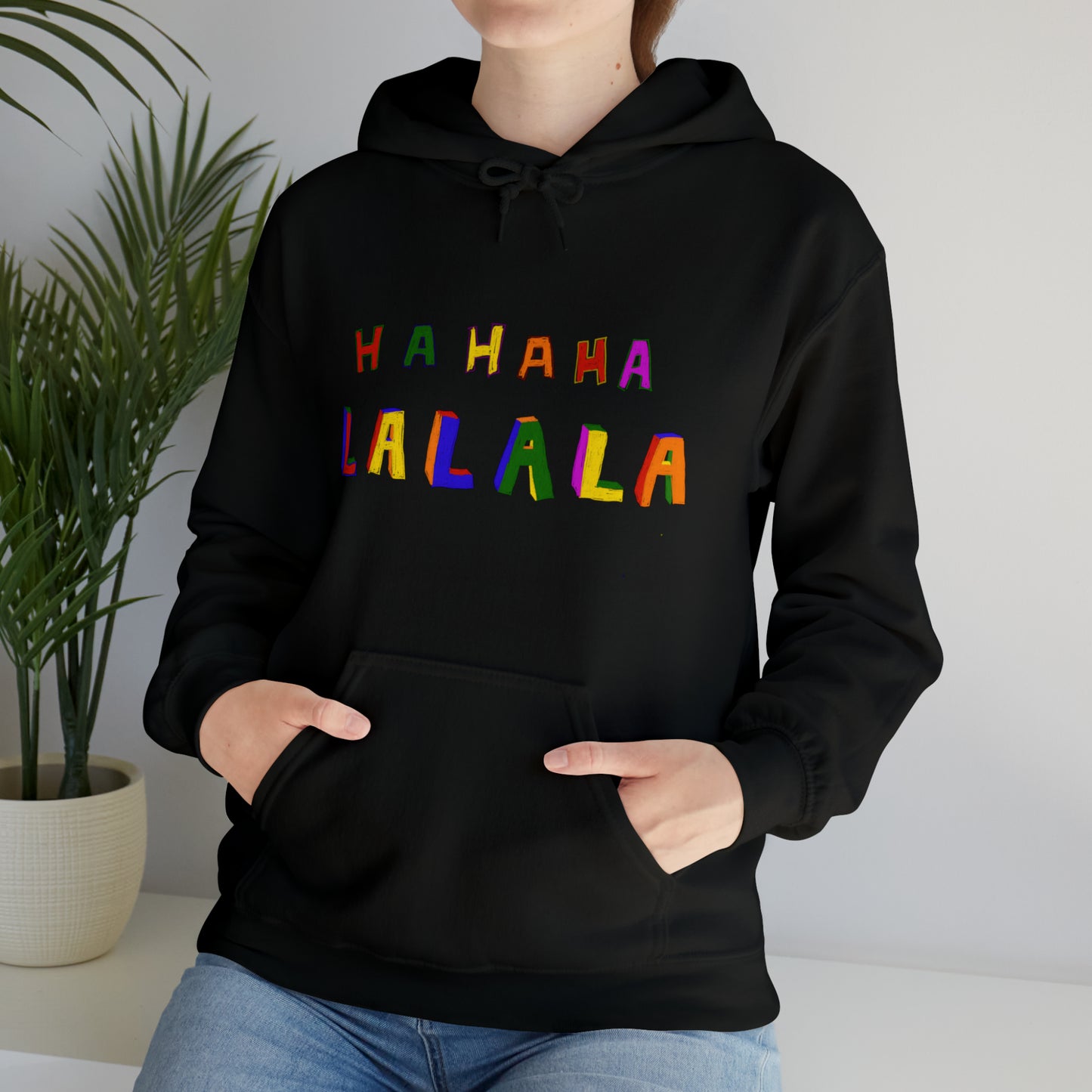 Hahaha Lalala Unisex Heavy Blend™ Hooded Sweatshirt