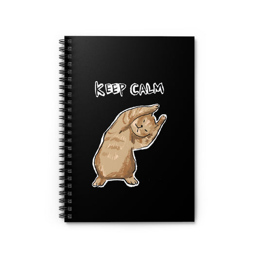 Funny Cat Meme Keep Calm Spiral Notebook - Ruled Line