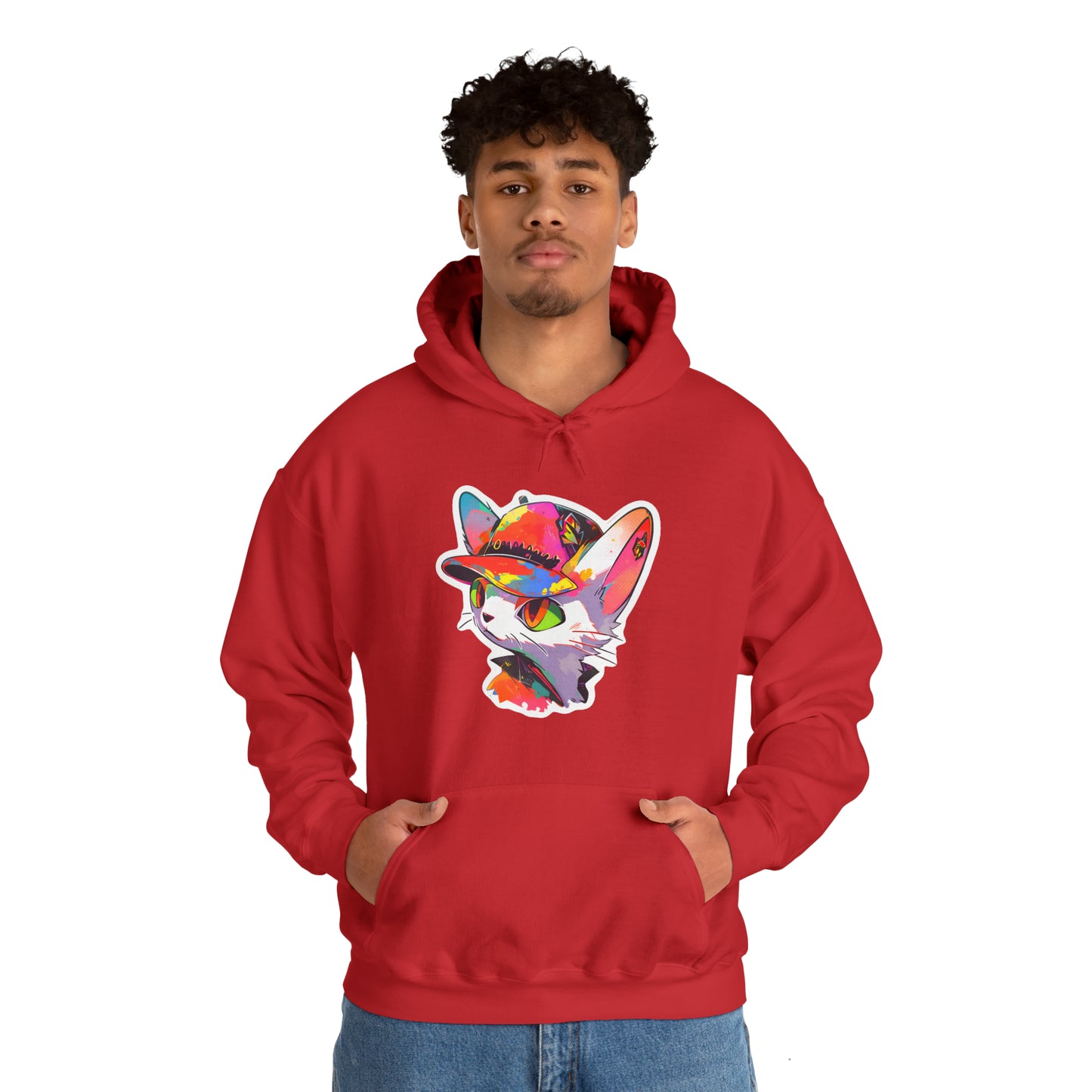 Derpy Ball Cap Kitty Cat Unisex Hooded Sweatshirt