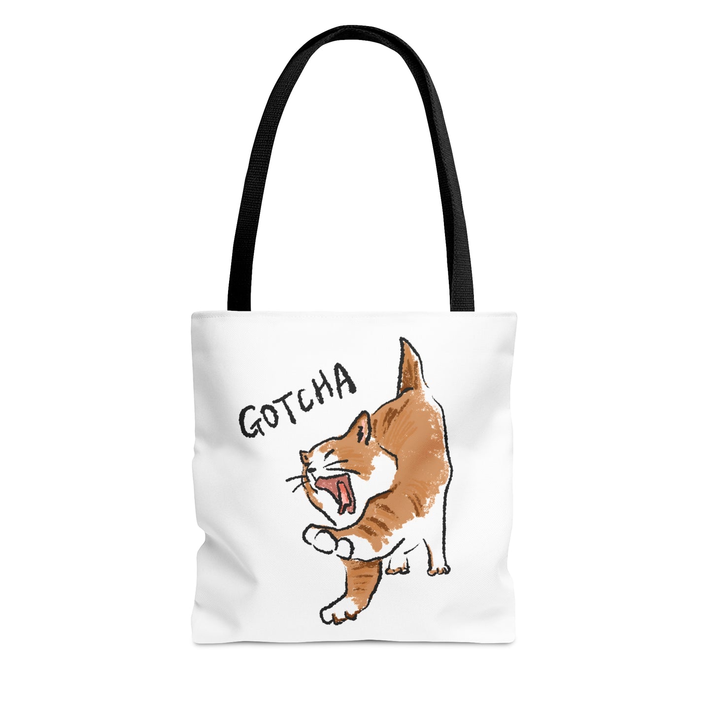 Funny Cat Meme Gotcha Tote Bag (AOP)