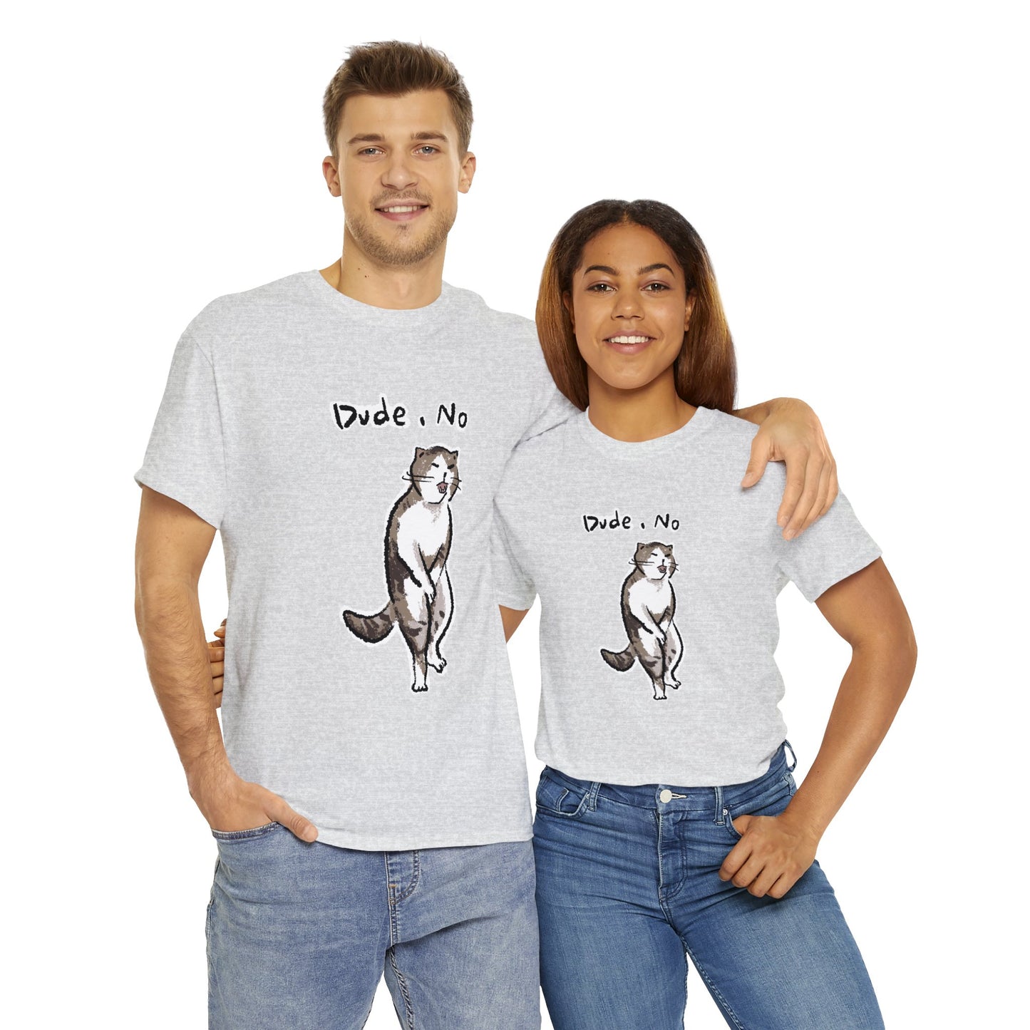 Funny Cat Meme Dude, No Unisex Heavy Tee