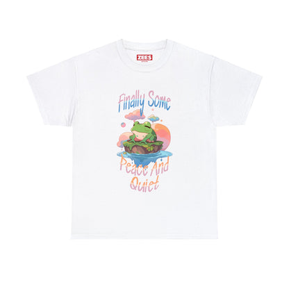 Finally Some Peace And Quiet Peaceful Cute Frog Unisex Cotton Shirt