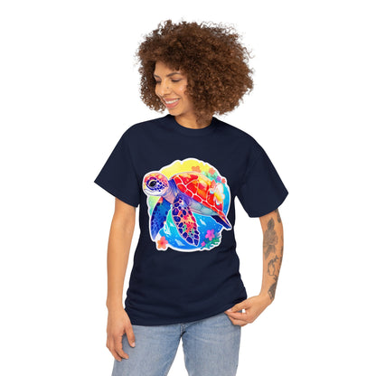 Iconic Silhouette Baby Loggerhead SeaTurtle Unisex Cotton Tee