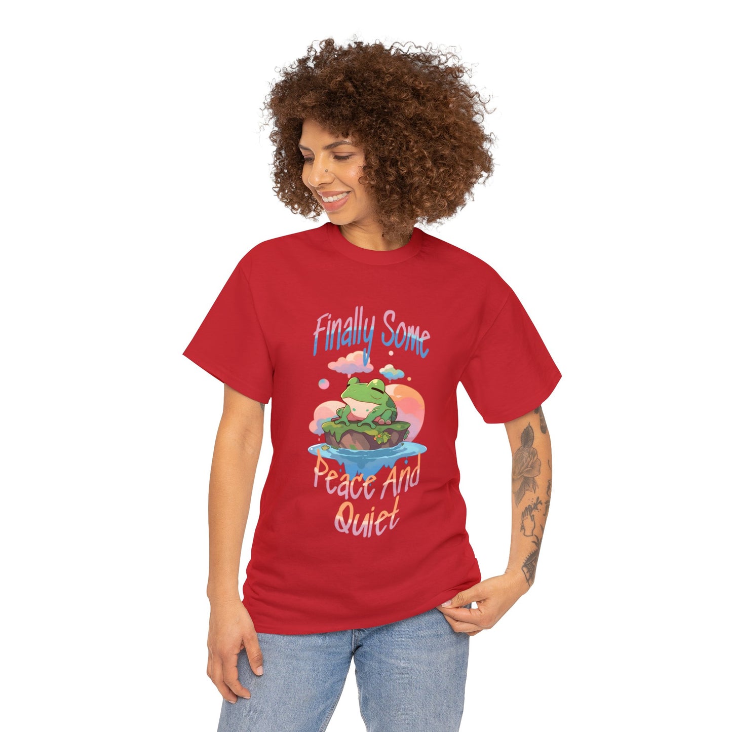 Finally Some Peace And Quiet Peaceful Cute Frog Unisex Cotton Shirt