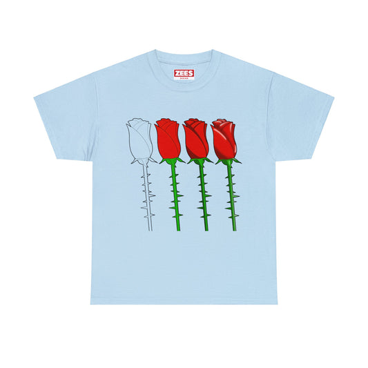 Roses Evolved Rendering Stages Soft Highlights Unisex Cotton Tee