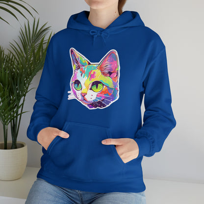 Short-haired Pastel Cat Unisex Hooded Sweatshirt