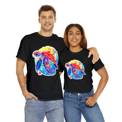 Iconic Silhouette Baby Loggerhead SeaTurtle Unisex Cotton Tee