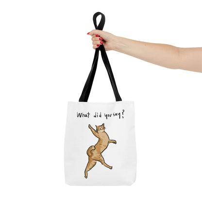 Funny Cat Meme What did you say Tote Bag (AOP)