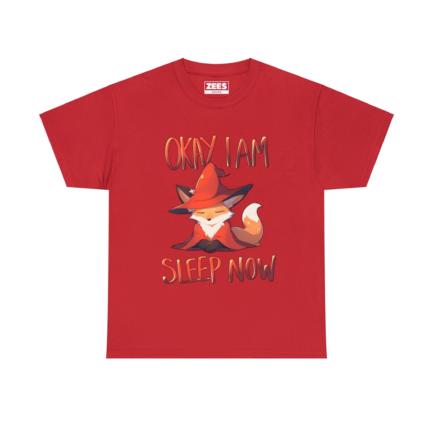 Okay I Am Sleep Now Cute Fox Wizard Unisex Cotton Shirt