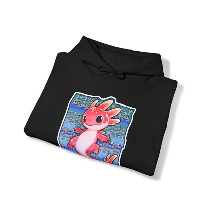 Pink Axolotl with Text Block Unisex Hooded Sweatshirt