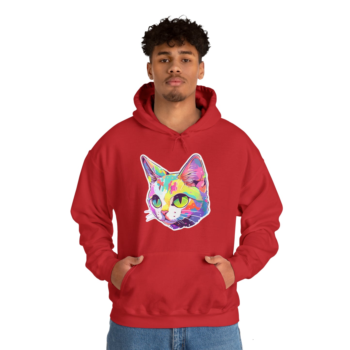 Short-haired Pastel Cat Unisex Hooded Sweatshirt