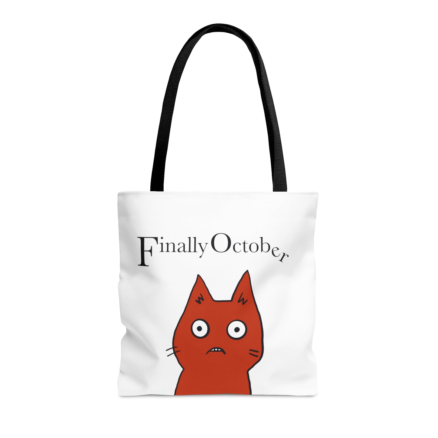 Finally october red cat Tote Bag