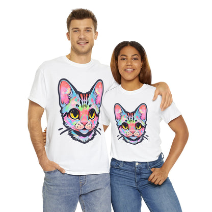 Pastel Pink Cat by Zeesdesign on Redbubble Unisex Cotton Tee