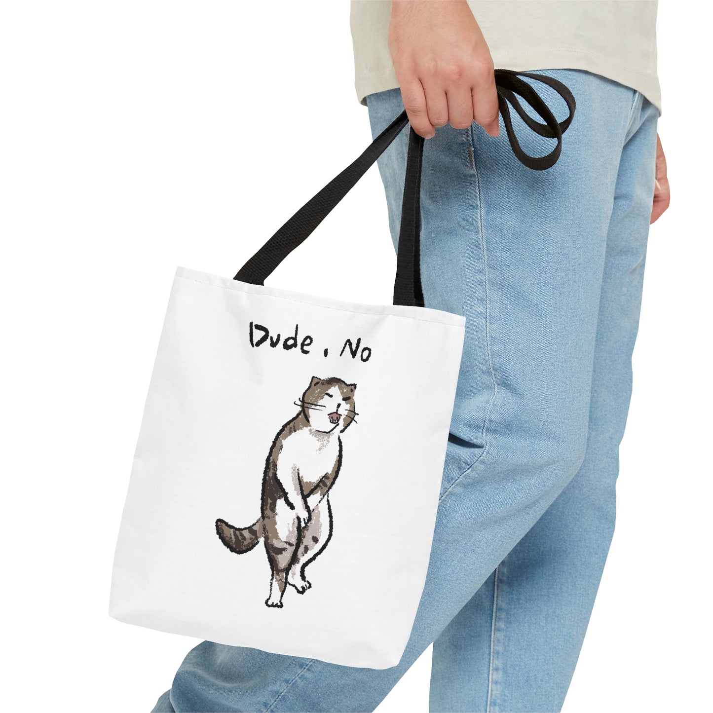 Funny Cat Meme Dude No Tote Bag (AOP)