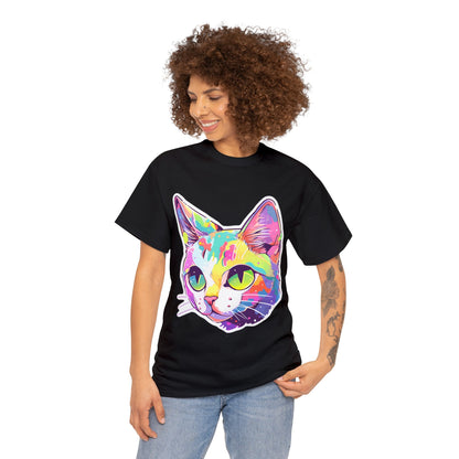 Short-haired Pastel Cat Unisex Cotton Tee