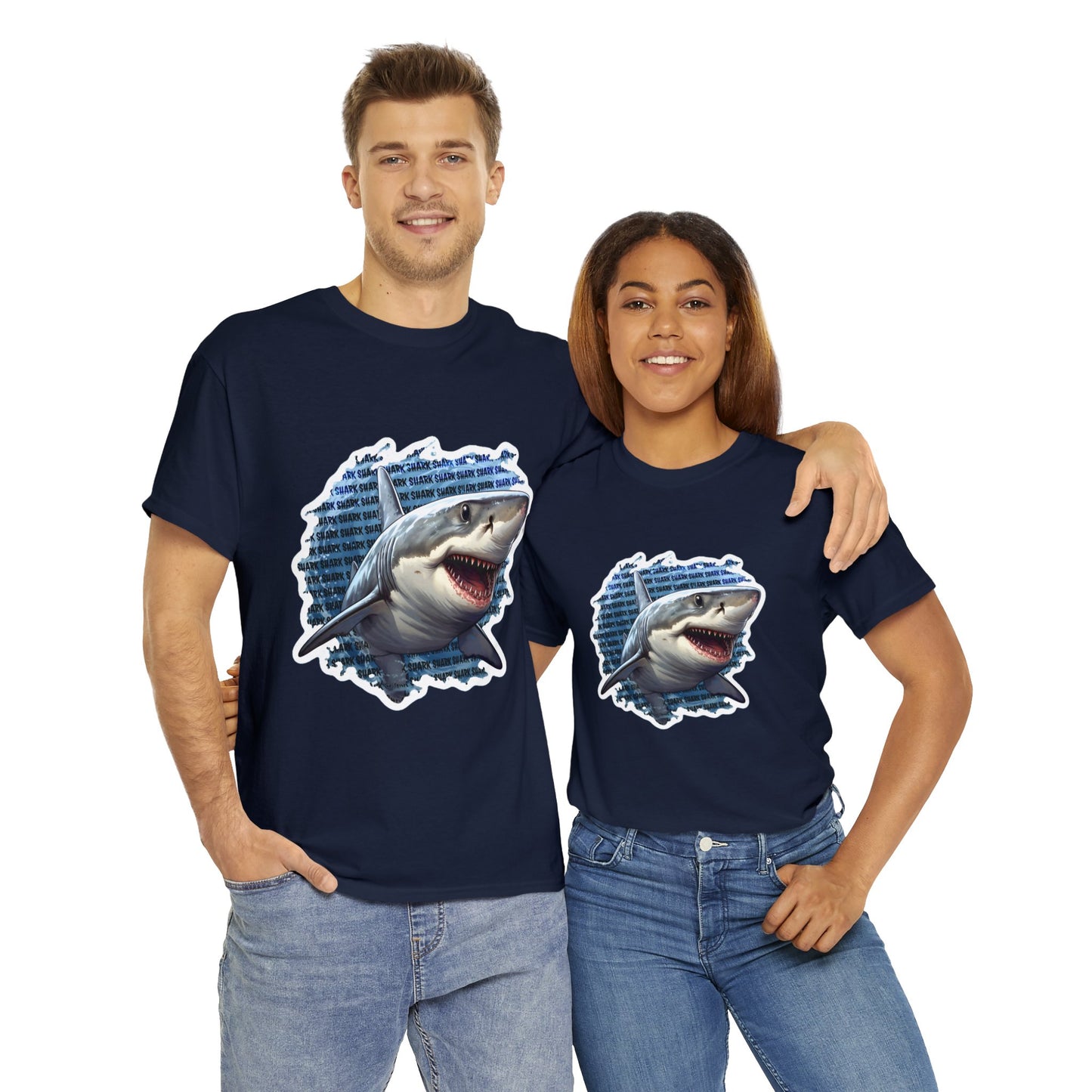 Shark Shark Shark Unisex Heavy Cotton Tee