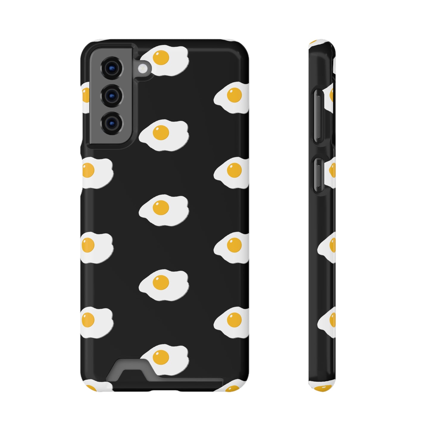 Fried Egg Pattern Phone Case With Card Holder