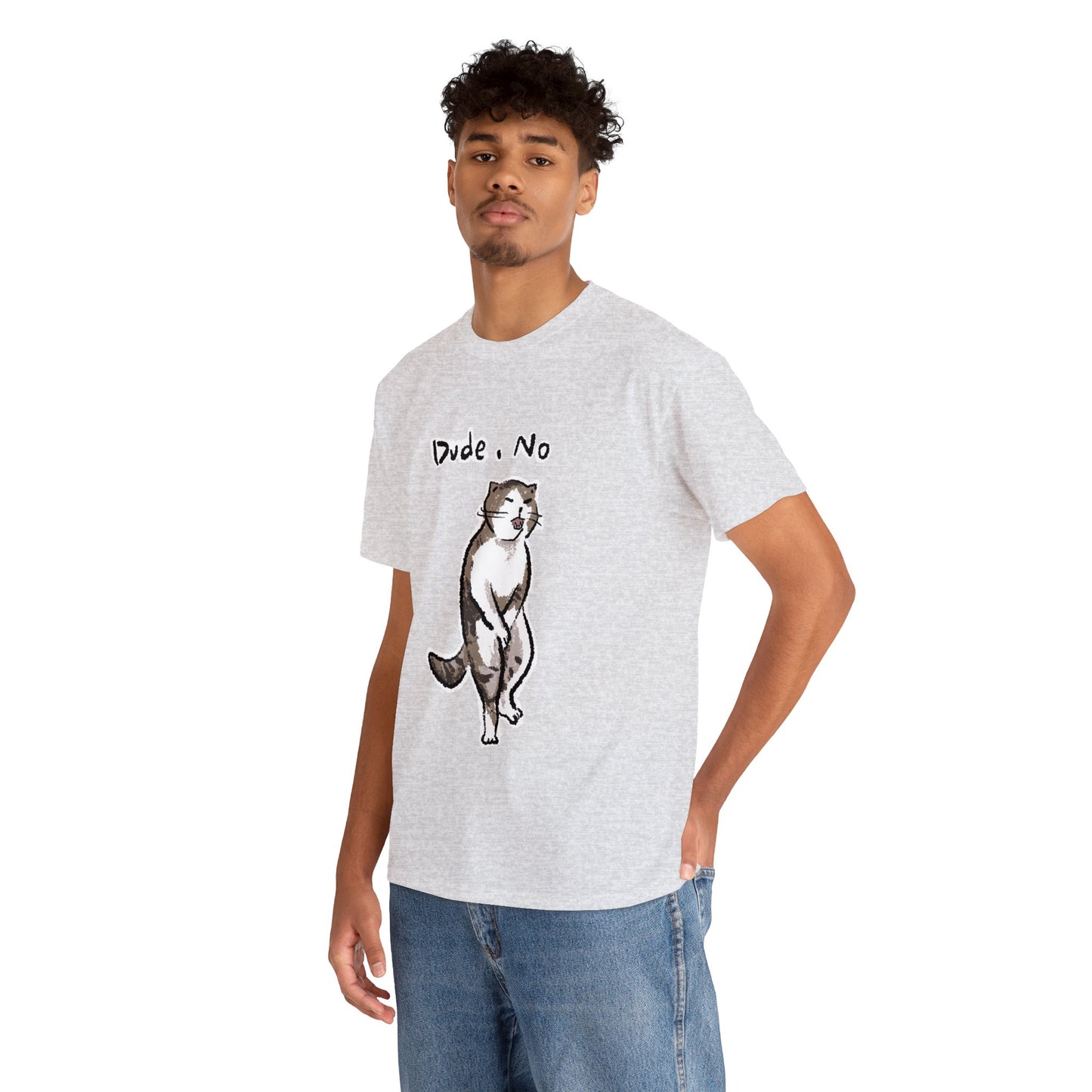 Funny Cat Meme Dude, No Unisex Heavy Tee