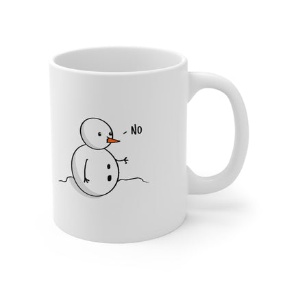 White Spraypaint Explosion No Man Snowman Design Ceramic Mug 11oz