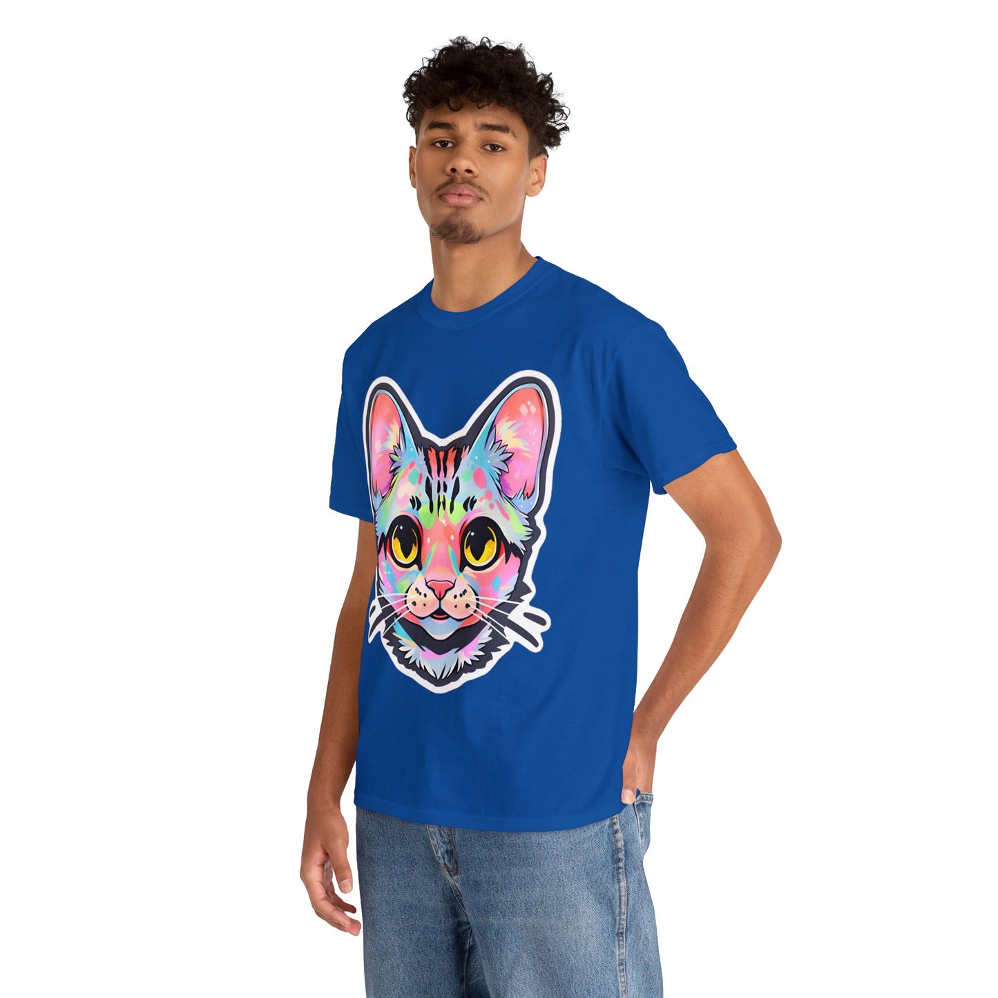 Pastel Pink Cat by Zeesdesign on Redbubble Unisex Cotton Tee