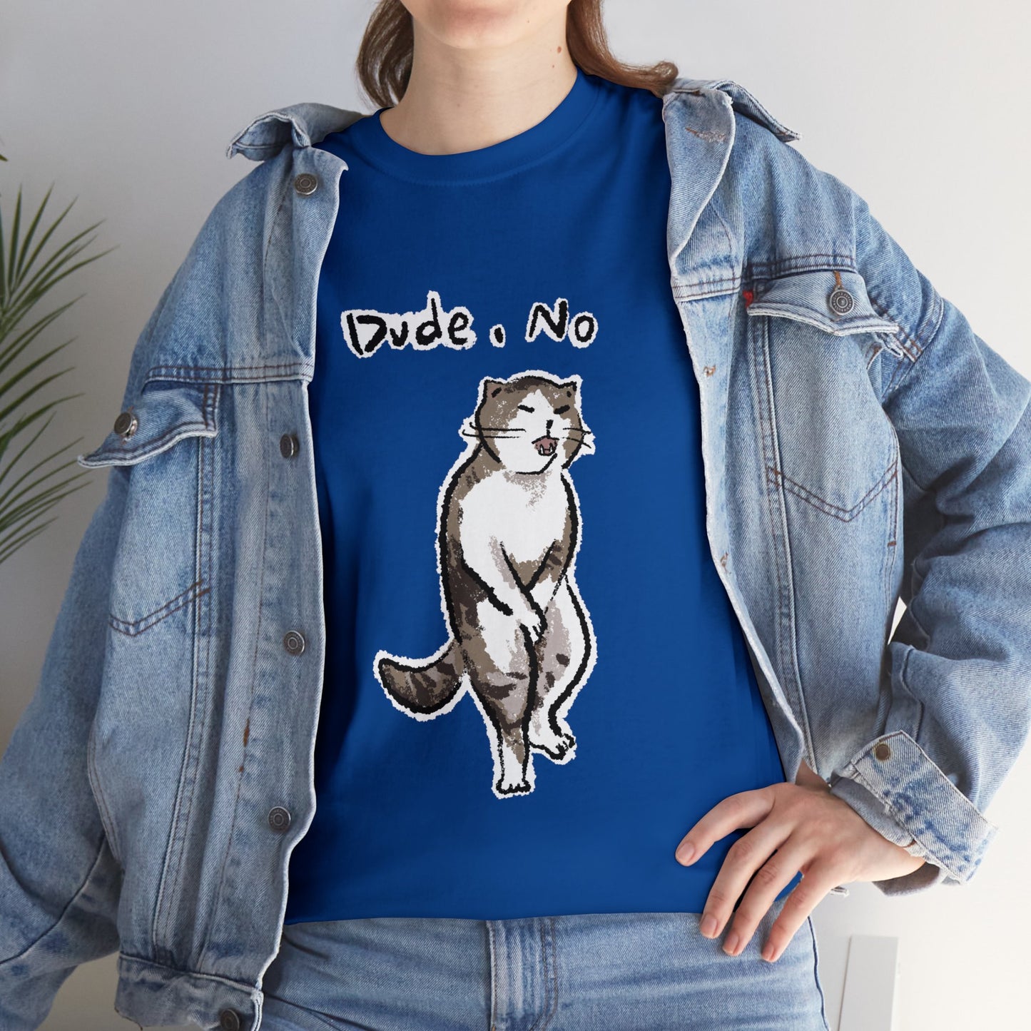 Funny Cat Meme Dude, No Unisex Heavy Tee