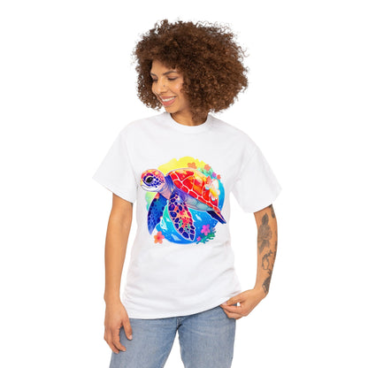 Iconic Silhouette Baby Loggerhead SeaTurtle Unisex Cotton Tee