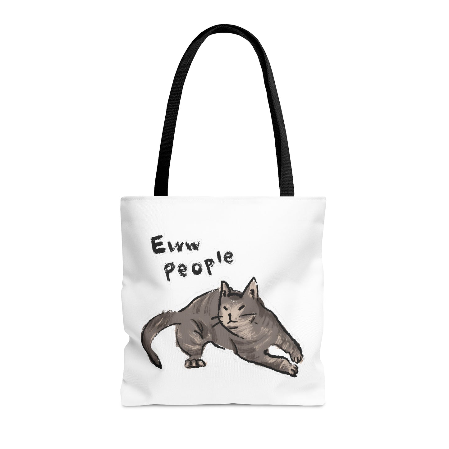 Funny Cat Meme Eww People Tote Bag (AOP)