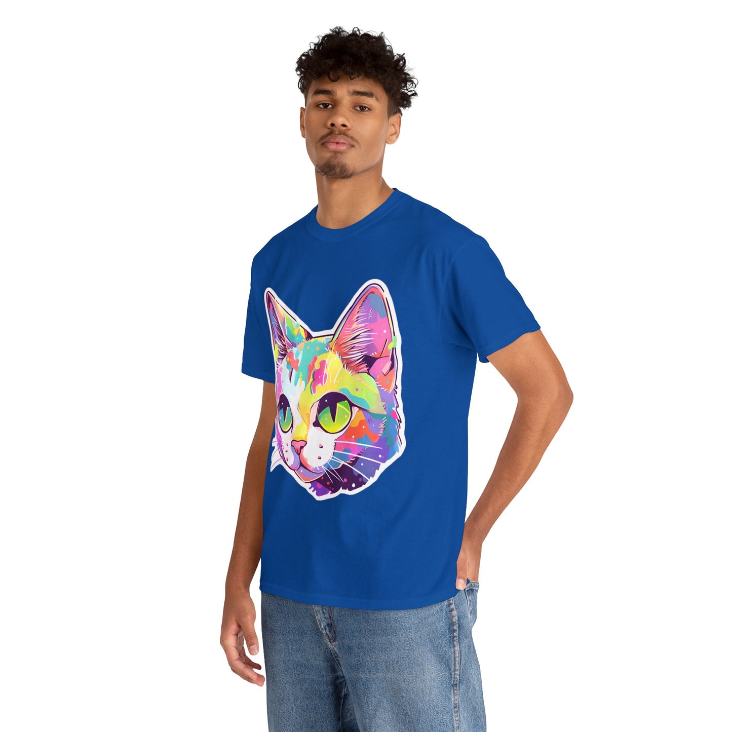 Short-haired Pastel Cat Unisex Cotton Tee