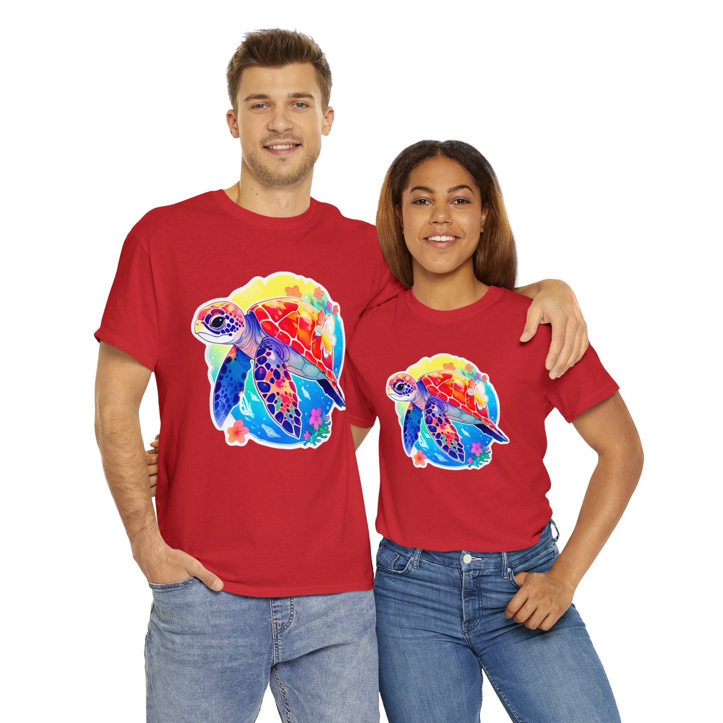 Iconic Silhouette Baby Loggerhead SeaTurtle Unisex Cotton Tee