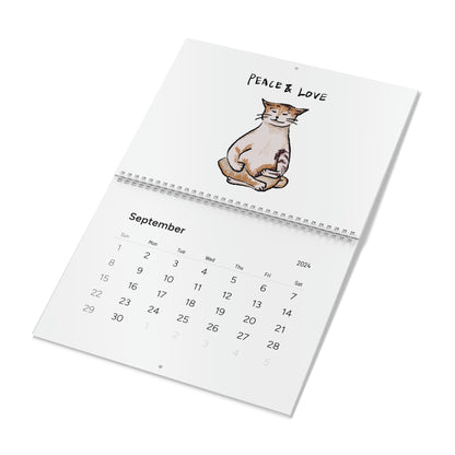 Funny Cat Meme Standard Wall Calendar (2024)