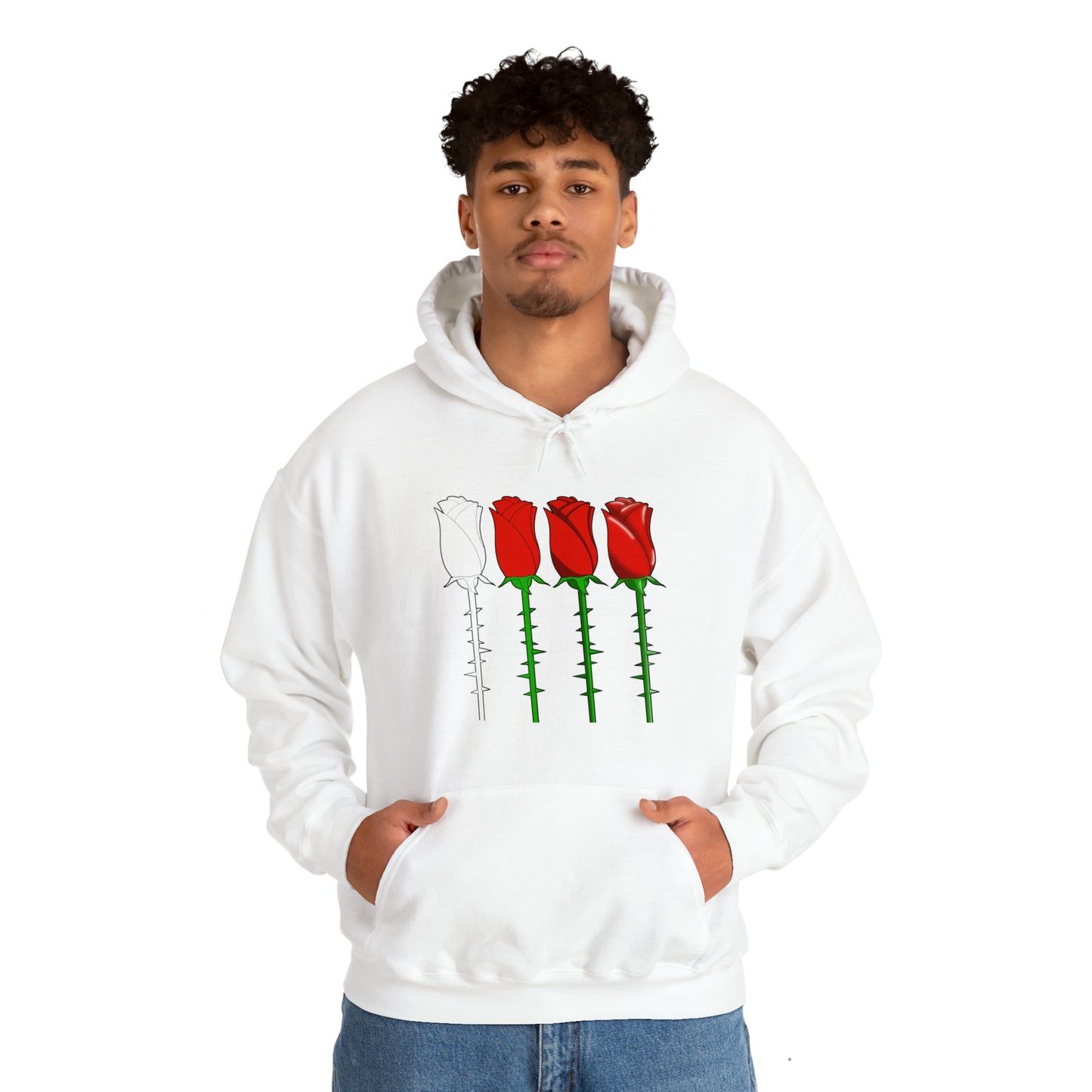 Roses Evolved Rendering Stages Soft Highlights Unisex Hooded Sweatshirt